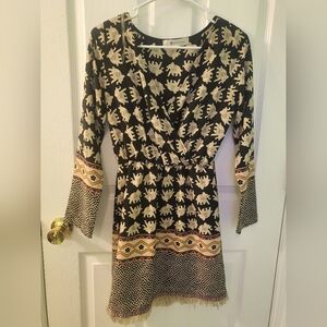 Elephant Print Wrap Dress The Impeccable Pig